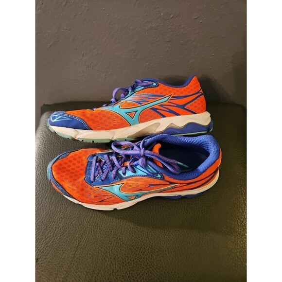 Mizuno Wave Catalyst Women's Athletic Running Shoes Sz W8.5 Orange Blue - Picture 4 of 12